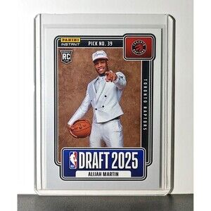 Alijah Martin Rookie 2025-26 Panini NBA #31 Draft Night Card Toronto Raptors